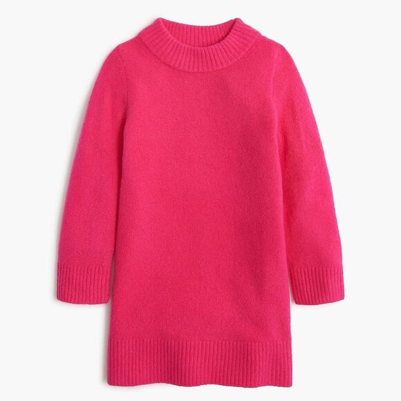 J. Crew  Crewcuts Sweater Dress Extra-Soft Yarn Sweet Fuchsia Pink NWT Girls 16 - Picture 1 of 6